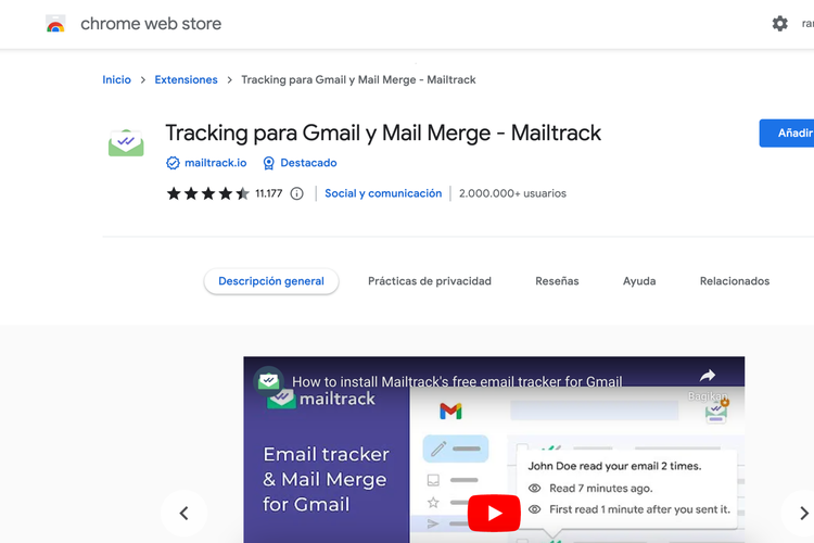 Ilustrasi cara download mailtrack