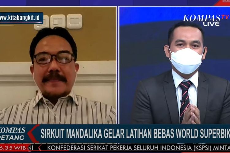 Pengamat motorsport Indonesia Arief Kurniawan saat diwawancarai KompasTV pada Jumat (19/11/2021) sore.