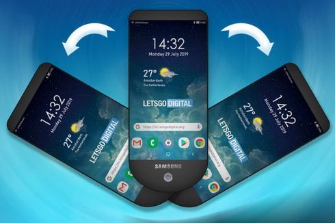 Samsung Patenkan Smartphone dengan Tiga Layar Bertumpuk
