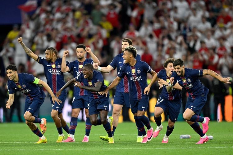Hasil PSG Vs Arsenal 1-1 (a.p. 4-3): Les Parisiens Pertahankan Gelar UCL!