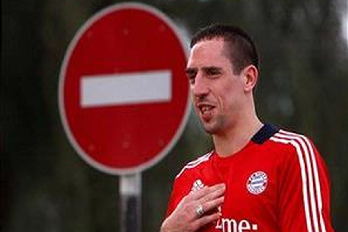 Gelandang Bayern Muenchen, Franck Ribery.