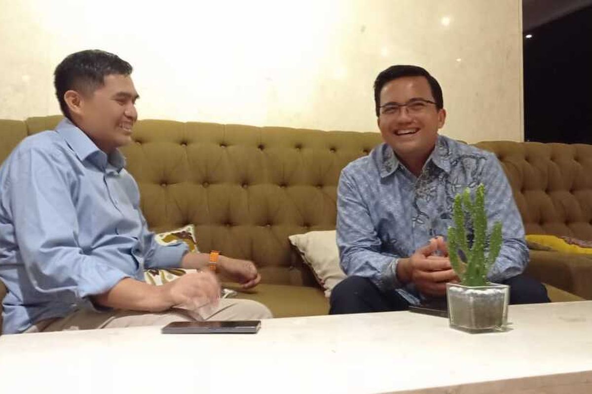 Sahrul Gunawan dan Gun Gun Gunawan saat ditemuibdi Hotel Sunshine, Soreang, Kabupaten Bandung, Jawa Barat, usai pemilihan Rabu lalu