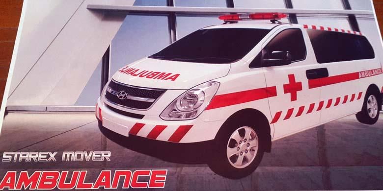 Starex Mover Ambulance kini punya interior lebih tinggi.