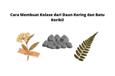 Cara Membuat Kolase dari Daun Kering dan Batu Kerikil