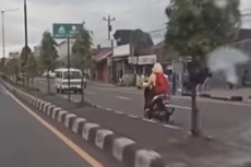 Video Viral, Siswi Naik Motor Lawan Arah di Jalan Utama Solo-Jogja