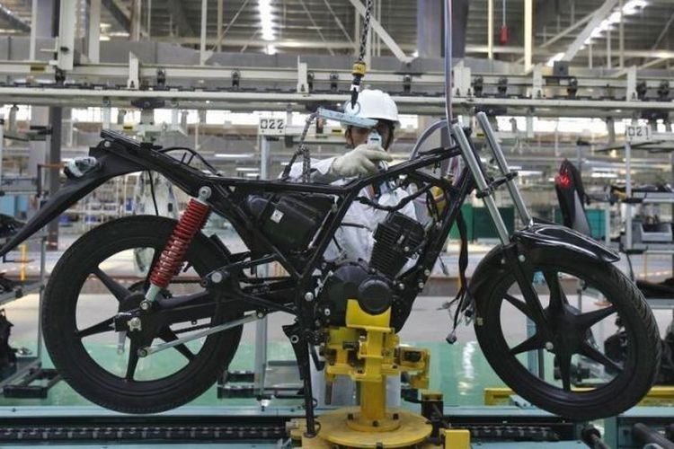 Ilustrasi pabrik motor Honda di Manesar, Haryana, India.