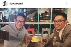 Ngopi Bareng, Ini Pesan Ridwan Kamil untuk Sandiaga Uno