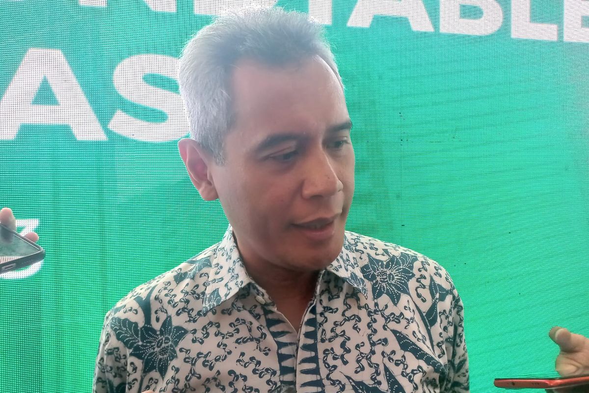 Chief Executive Officer (CEO) BNI Ventures Eddi Danusaputro saat ditemui di acara peluncuran riset Studi Pasar dan Advokasi UMKM di Indonesia, Jumat (14/7/2023)