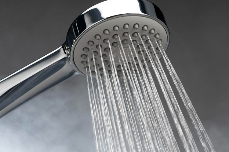 Ilustrasi shower, kepala shower
