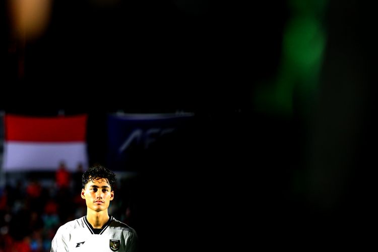 Pemain Timnas U23 Indonesia Rafael Struick saat laga grup J Kualifikasi Piala Asia U23 2026 melawan Laos yang berakhir dengan skor 0-0 di Stadion Gelora Delta Sidoarjo, Jawa Timur, Rabu (3/9/2025) malam.