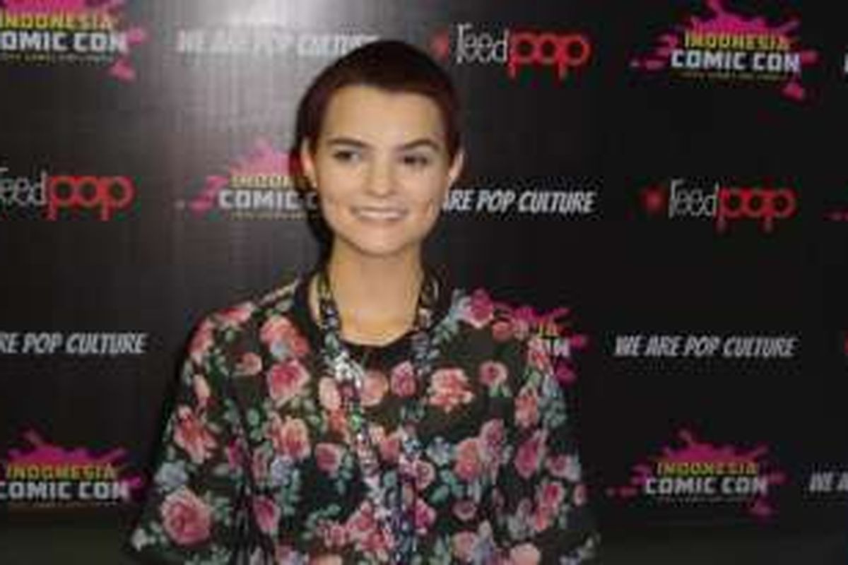 Brianna Hildebrand, pemeran Negasonic Teenage Warhead dalam film Deadpool, menjadi bintang tamu pada gelaran Indonesia Comic Con 2016 di JCC Senayan, Jakarta Selatan, Sabtu (1/10/2016). 