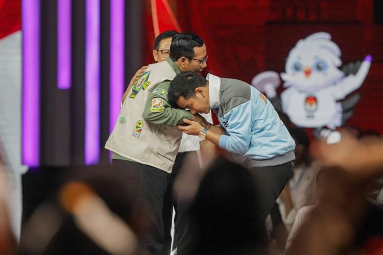 Cawapres nomor urut dua, Gibran Rakabuming Raka saat debat kedua cawapres, Minggu (21/1/12024).