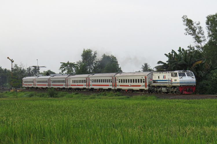 Ilustrasi kereta api di wilayah Daop 9 Jember.