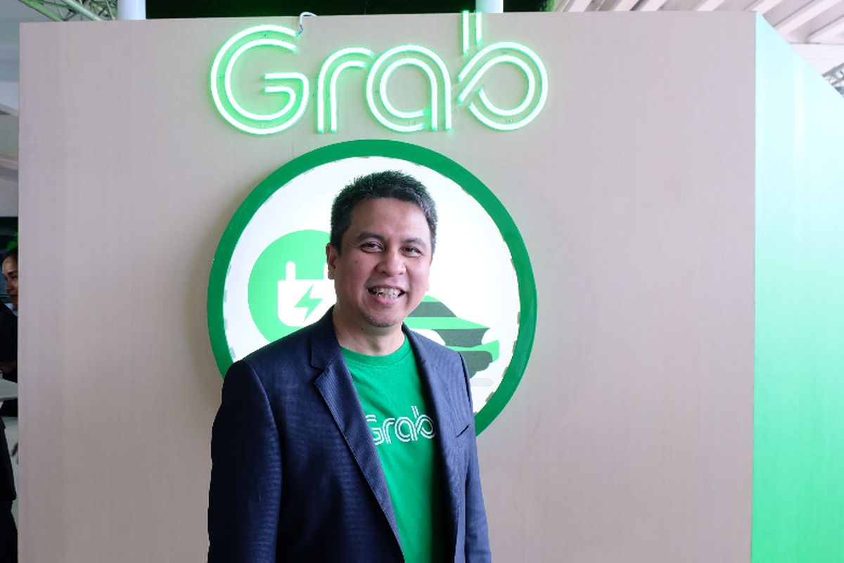 Ridzki Kramadibrata President of Grab Indonesia ditemui di pick-up point Grab di Terminal 3 Soekarno-Hatta (DOK. Kompas.com/Kaina Harini) 