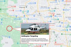 Helikopter Terguling di Bandara Budiarto Curug