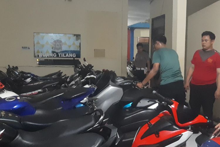 BALAP LIAR: Polisi mengamankan ratusan sepeda motor hasil operasi balap liar, Minggu (17/3/2024)