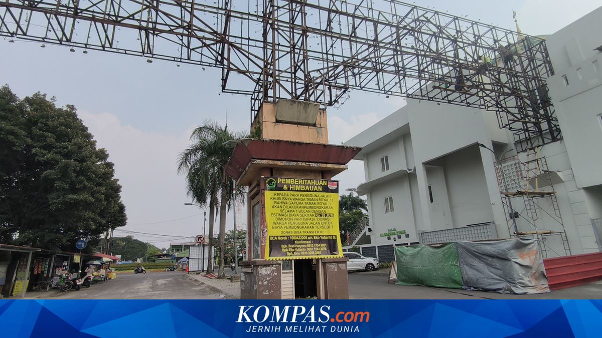 Gapura Taman Royal Tangerang Dibongkar karena Rawan Roboh, Warga Patungan Rp 26 Juta