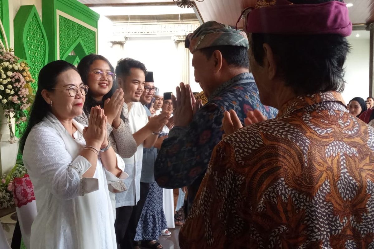 Wali Kota Semarang, Agustina Wilujeng dalam acara ramah tamah yang digelar Pemkot Semarang setelah kegiatan Salat Ied bersama yang digelar pada 