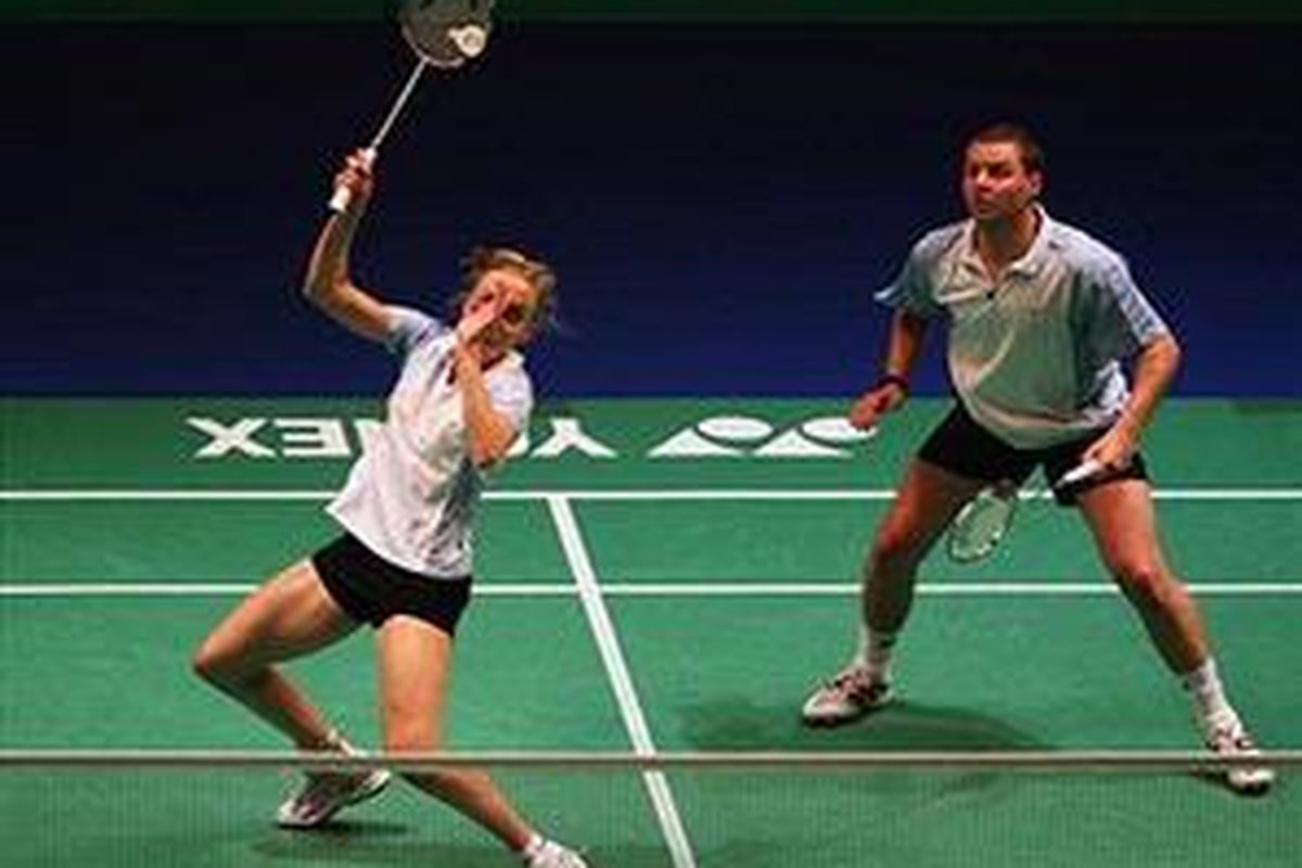 Anthony Clark (kanan) dan Donna Kellogg, tetap menjadi pemain andalan Inggris di Piala Sudirman 2009.