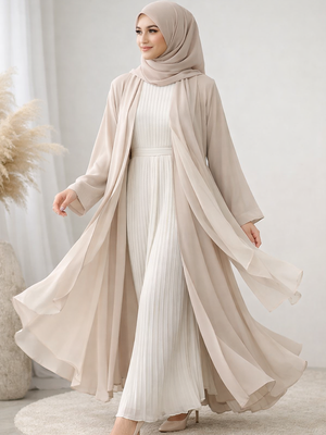 Model Abaya ?Buka Tutup? dengan Aksen Slayer.