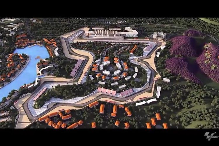 Layout sirkuit Mandalika di Lombok untuk tuan rumah MotoGP 2021.