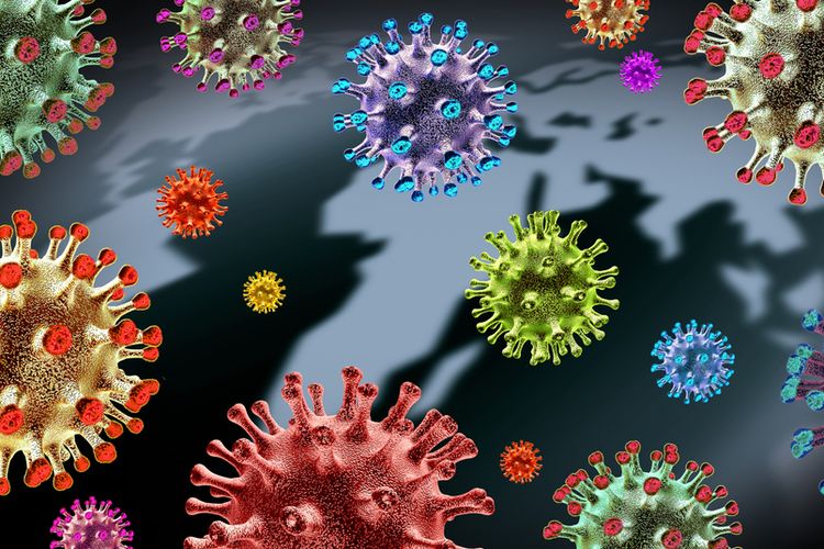 Ilustrasi mutasi varian virus corona. Laporan terbaru mengungkap, 90 persen kasus Covid-19 global didominasi varian Delta.