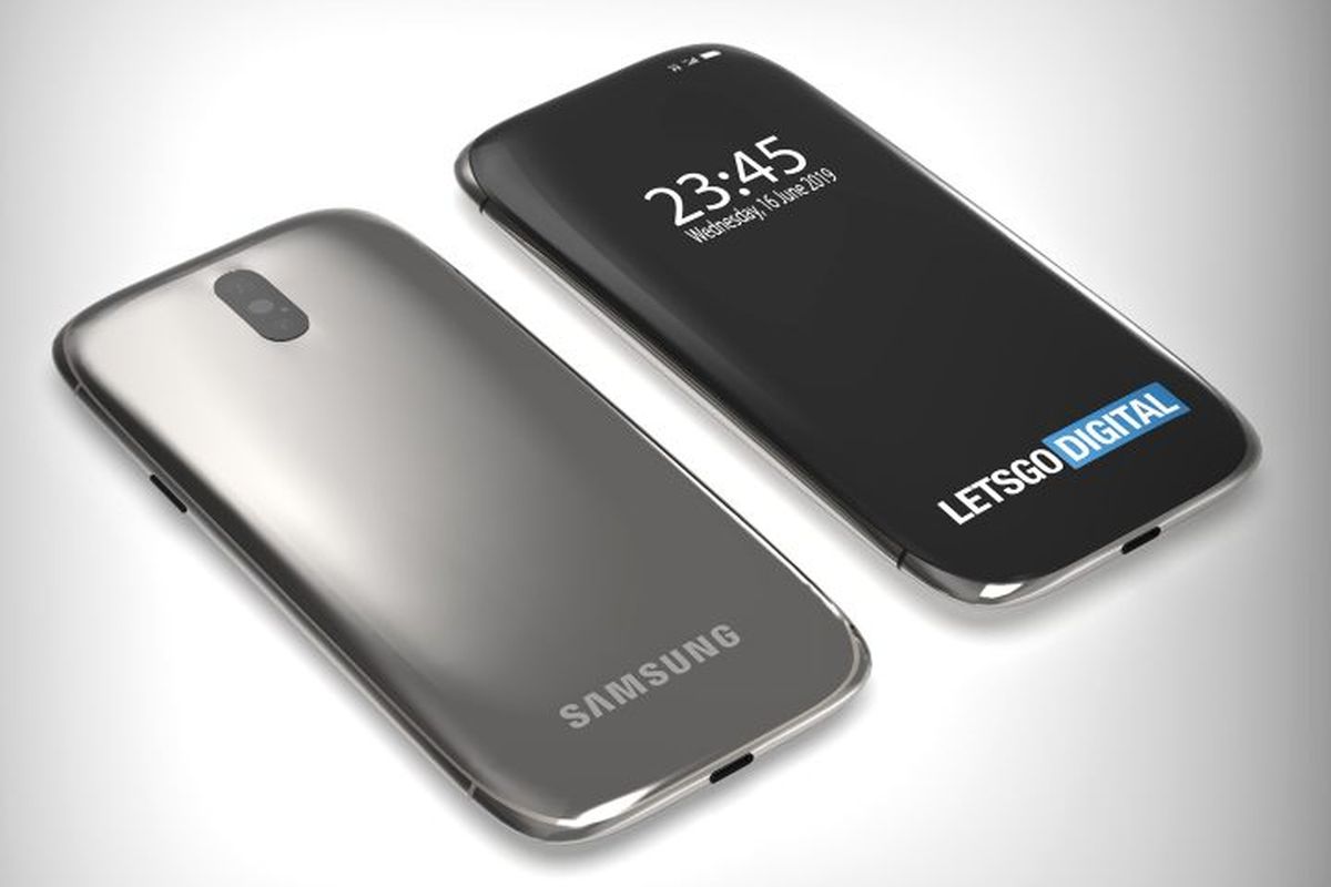 Ilustrasi desain ponsel Galaxy terbaru yang diduga sebagai Galaxy S11