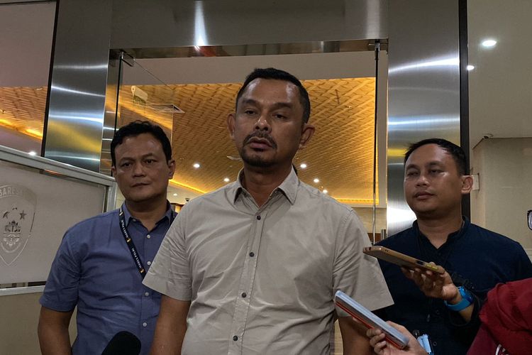 Direktur Tindak Pidana Narkoba Badan Reserse Kriminal (Bareskrim) Polri Brigjen Mukti Juharsa di Bareskrim Polri, Jakarta Selatan, Kamis (5/10/2023). 