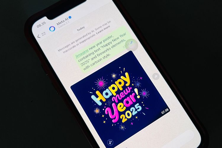 Cara Mudah Buat Ucapan Selamat Tahun Baru 2025 dengan Meta AI di WhatsApp