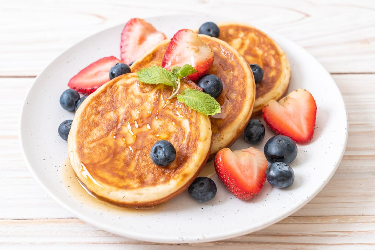 Ilustrasi pancake. 