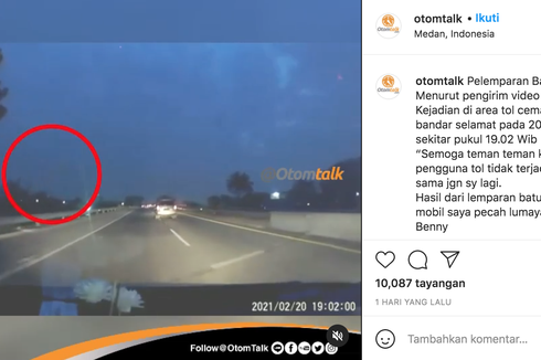 Terjadi Lagi, Kasus Pelemparan Batu di Jalan Tol