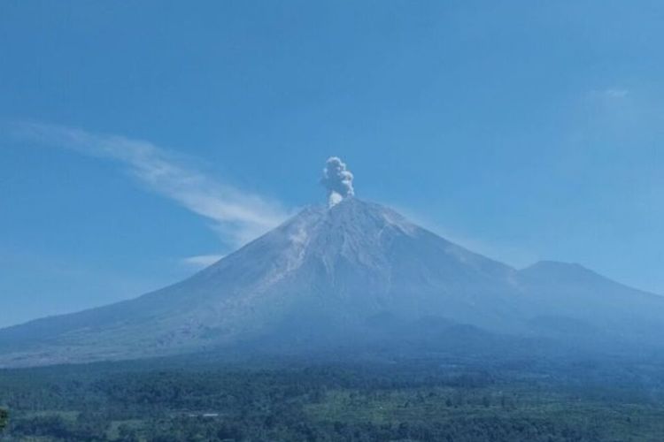Gunung Semeru Alami 16 Gempa Letusan dan 5 Erupsi, Status Masih Siaga