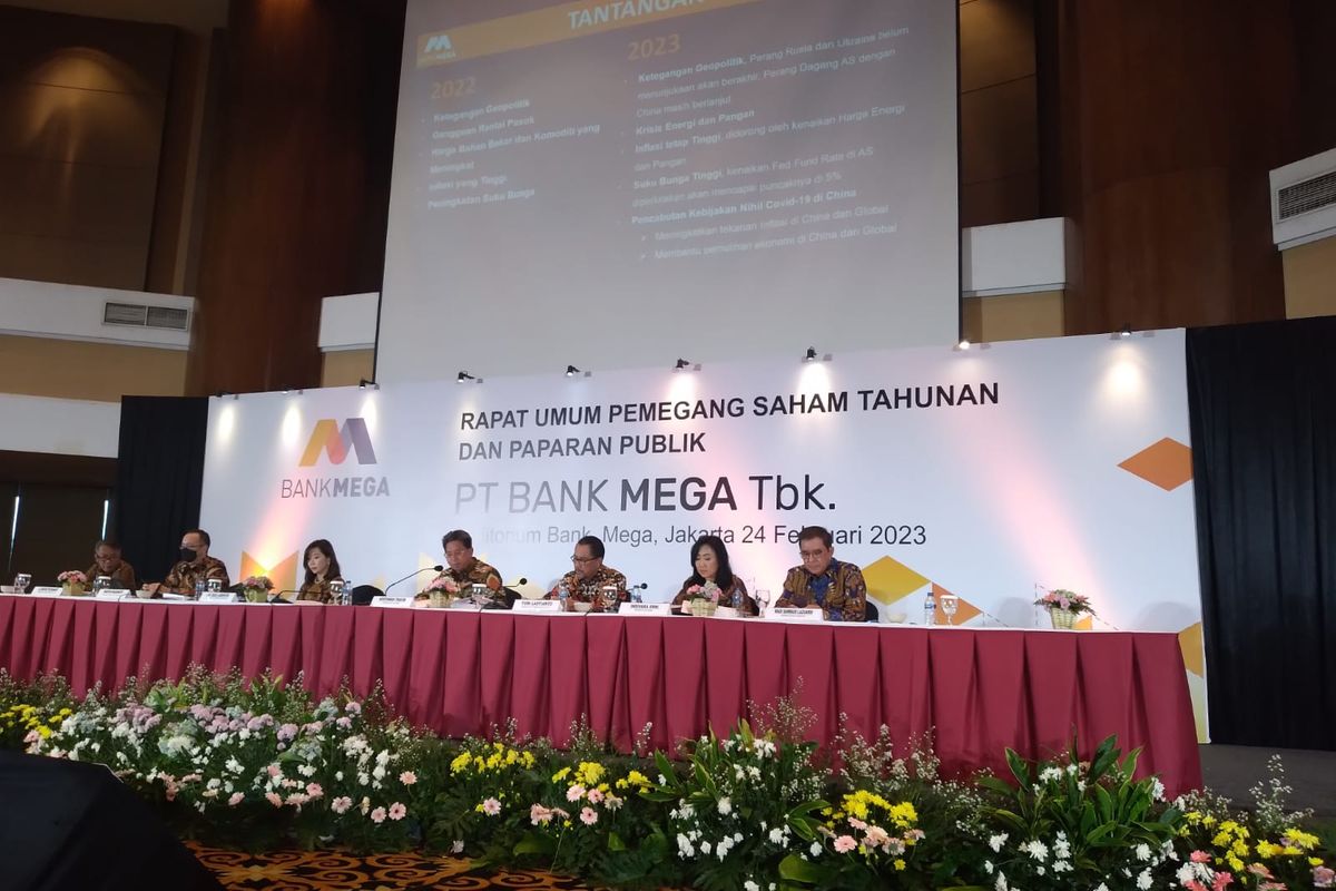 RUPST PT Bank Mega Tbk (MEGA) di Jakarta, Jumat (24/2/2023)