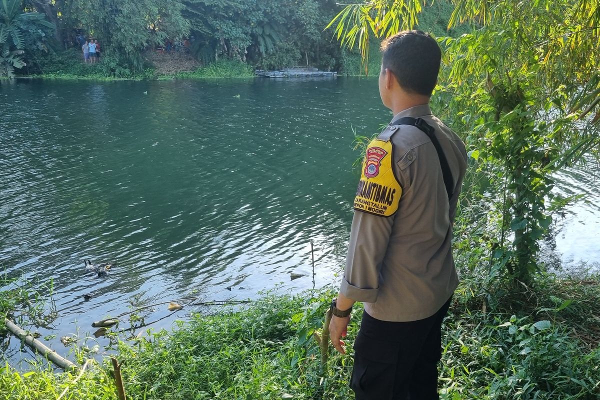 Lokasi pemancingan hilang di sekitar sungai Opak, Canden, Jetis, Bantul. Minggu (4/8/2024)