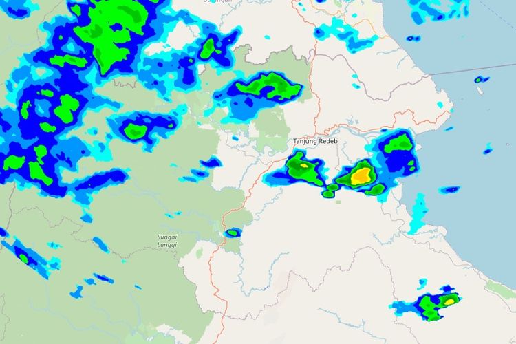 Ilustrasi cuaca hujan BMKG.
