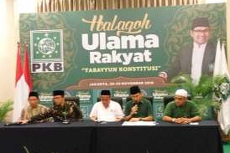 Dewan Pimpinan Pusat Partai Kebangkitan Bangsa (DPP PKB) menggelar Konferensi Pers Hasil-hasil Halaqoh Ulama Rakyat DPP PKB, di Hotel Best Western Kemayoran, Selasa (29/11/2016).