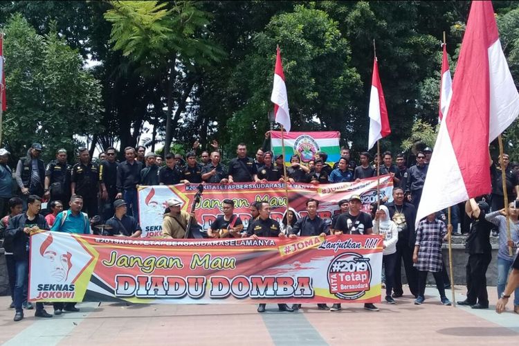 Deklarasi relawan Joma di Taman Bungkul Surabaya
