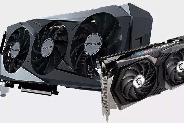 Ilustrasi GPU RTX buatan Gigabyte dan MSI.