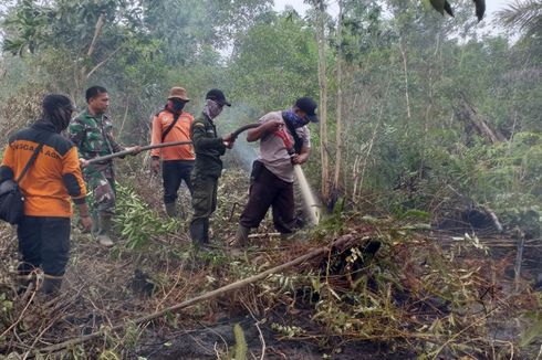 Petugas Kesulitan Padamkan Lahan Gambut yang Terbakar di Dumai