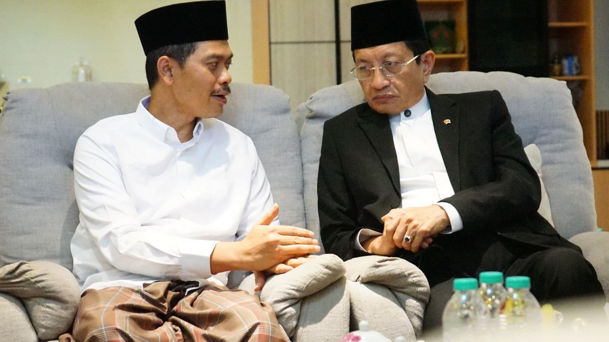Menag Nasaruddin Umar Kunjungi KH Imam Jazuli Bahas soal Masa Depan NU