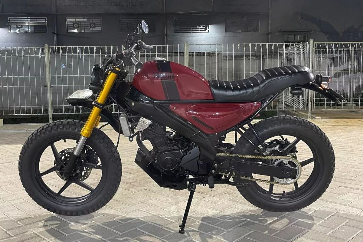 Motor custom Vixion Scrambler