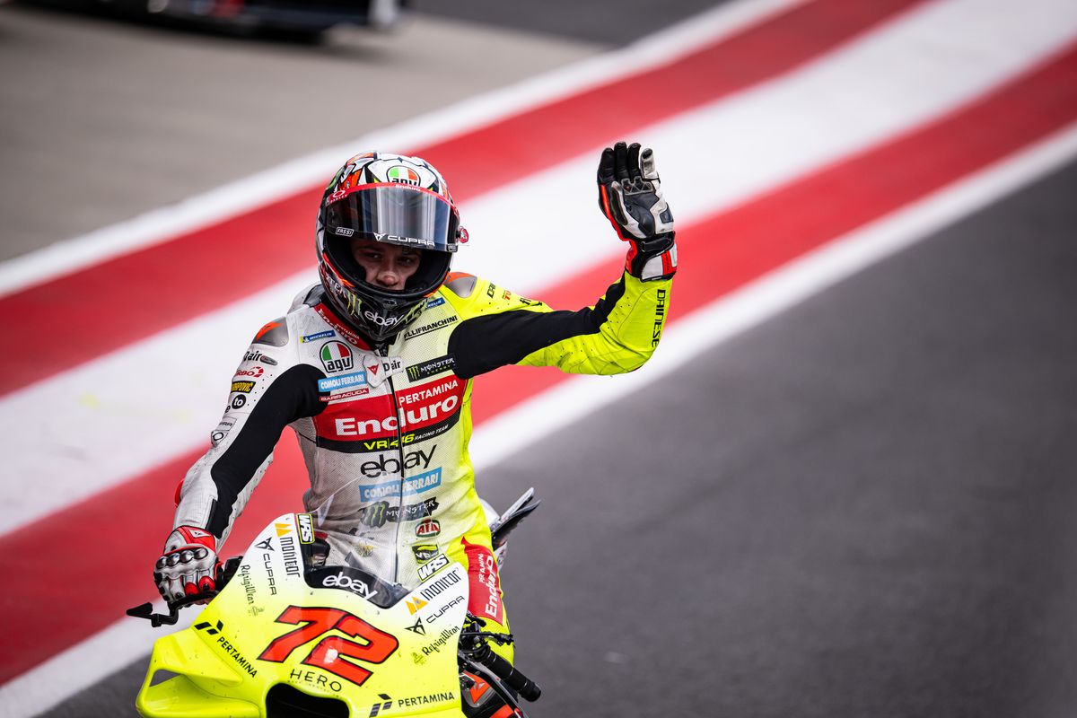 Marco Bezzecchi saat berlaga pada MotoGP Au4stria 2024