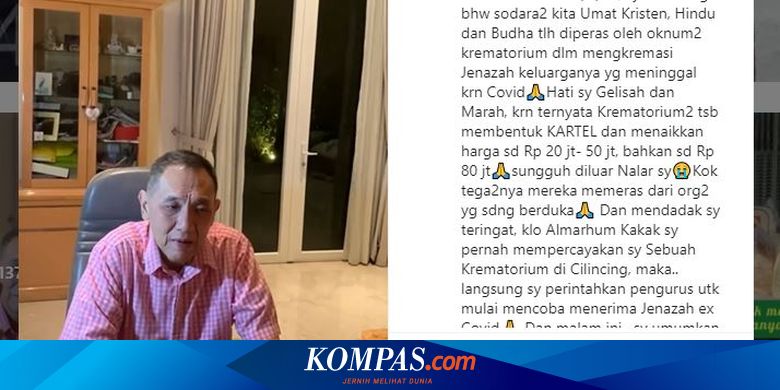 Jusuf Hamka Jadikan 10 Hektar Tanahnya di Rorotan sebagai Lokasi Pemakaman Jenazah Pasien Covid-19, Tarif Rp 7 Juta - Vimarsana News