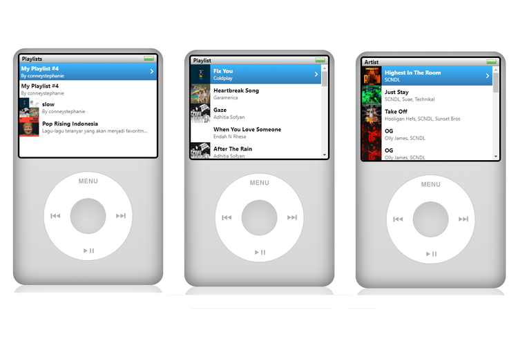 Menjajal iPod digital dengan akun Spotify