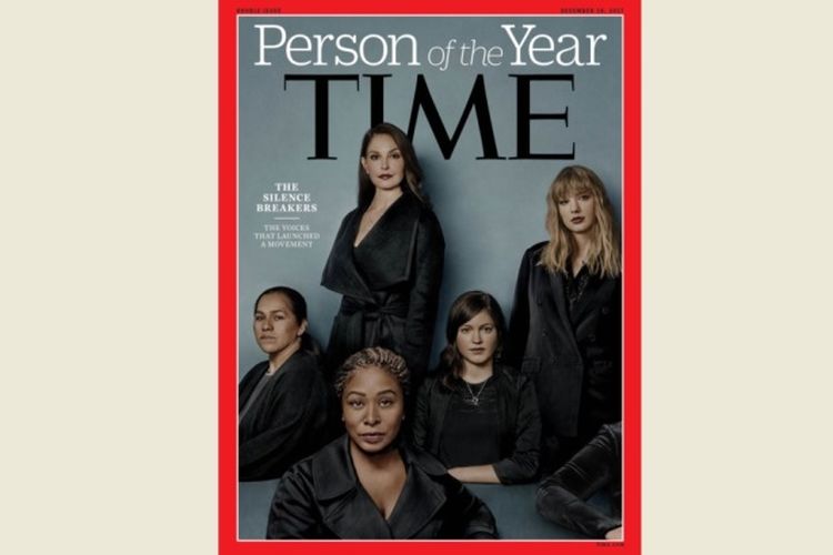 Majalah Time memilih gerakan #MeToo sebagai pemenang Person of the Year. Mereka disebut sebagai Pemecah Keheningan. (Times)