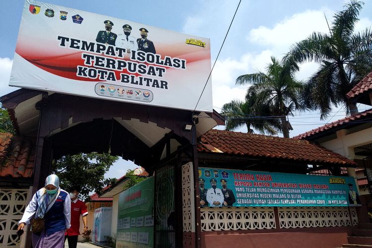 Rumah isolasi terpusat Kota Blitar di Jalan Ir Soekarno, Senin (18/10/2021)