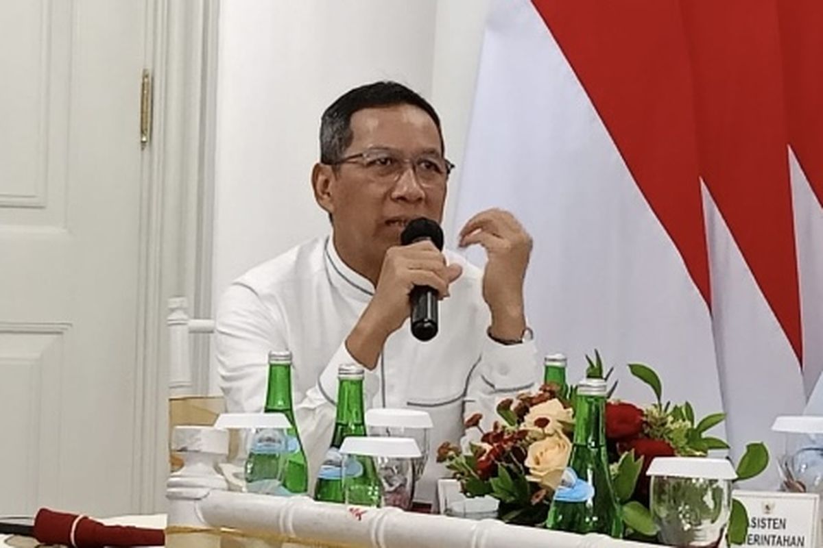 Penjabat Gubernur DKI Jakarta, Heru Budi Hartono di Balai Kota DKI Jakarta, Jumat (28/7/2023).