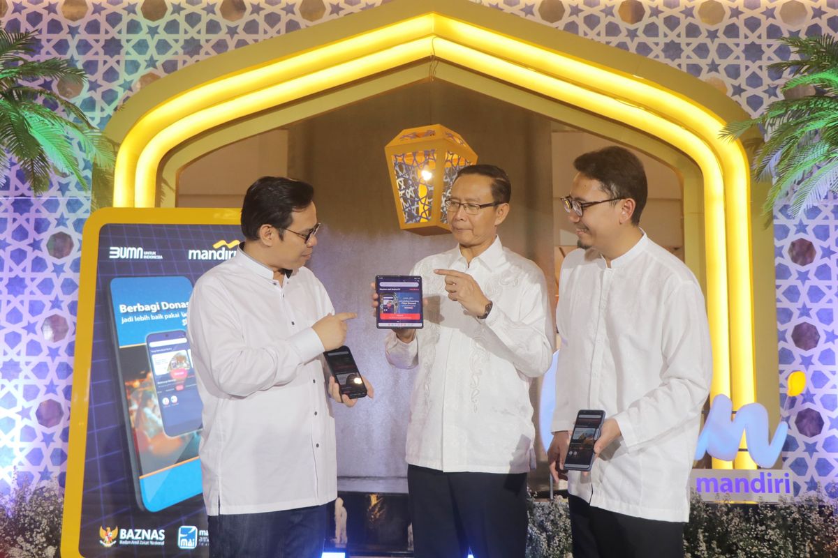 Bank Mandiri bekerja sama dengan Mandiri Amal Insani (MAI) dan Badan Amil Zakat Nasional (Baznas) luncurkan fitur Sukha Donasi di aplikasi Livin' by Mandiri