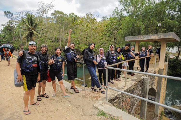 Wisata Goa Pindul di Kabupaten Gunungkidul, Yogyakarta. 