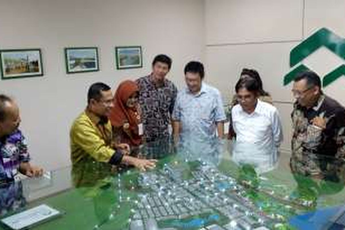 Menteri Perindustrian Saleh Husin saat kunjungan kerja ke Kawasan Industri Kendal (KIK) di Kabupaten Kendal, Jawa Tengah.